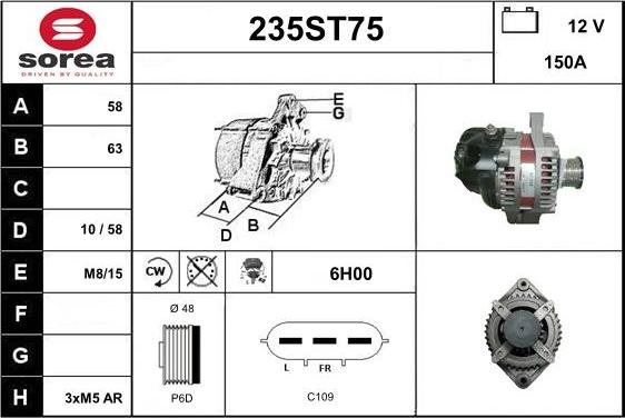 STARTCAR 235ST75 - Alternateur cwaw.fr