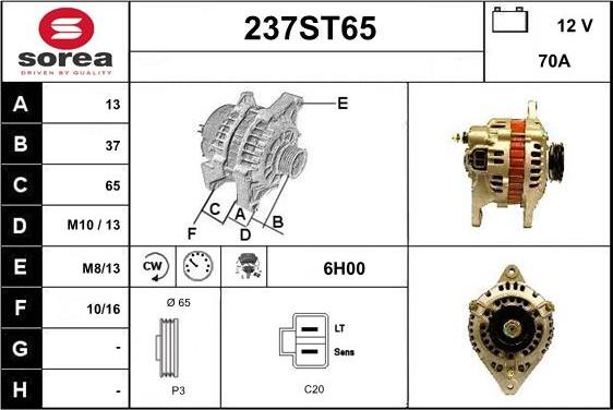 STARTCAR 237ST65 - Alternateur cwaw.fr