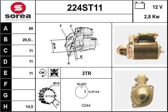 STARTCAR 224ST11 - Démarreur cwaw.fr