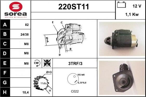 STARTCAR 220ST11 - Démarreur cwaw.fr