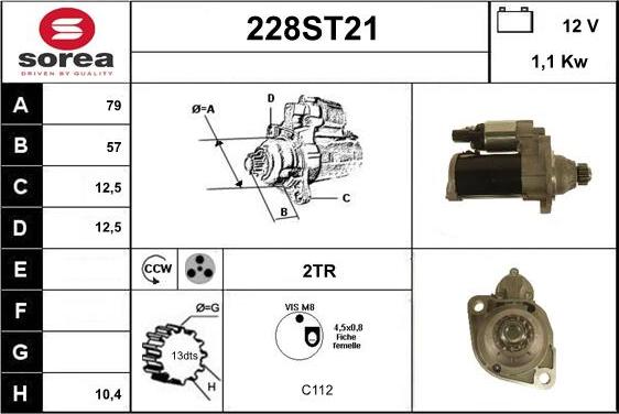 STARTCAR 228ST21 - Démarreur cwaw.fr