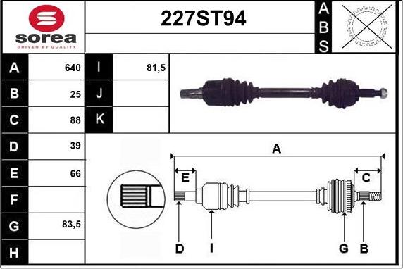 STARTCAR 227ST94 - Arbre de transmission cwaw.fr