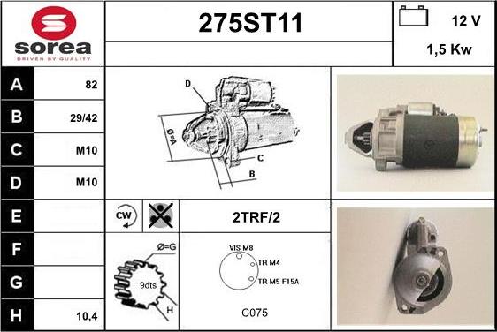 STARTCAR 275ST11 - Démarreur cwaw.fr