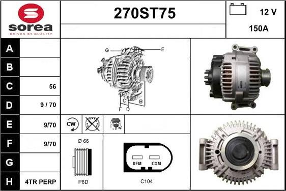 STARTCAR 270ST75 - Alternateur cwaw.fr