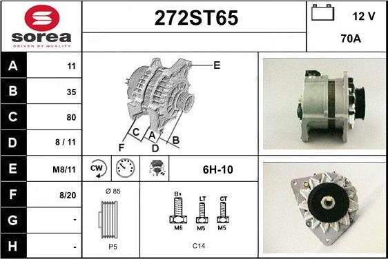 STARTCAR 272ST65 - Alternateur cwaw.fr