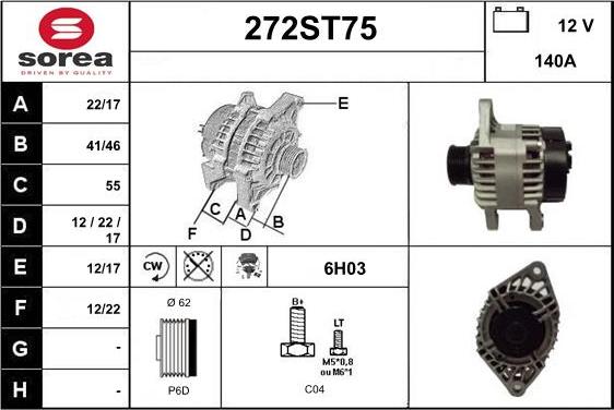 STARTCAR 272ST75 - Alternateur cwaw.fr