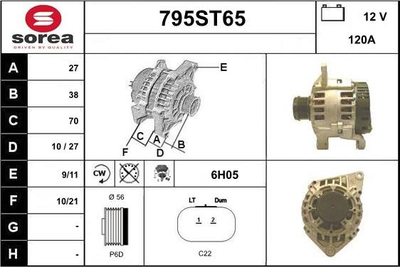 STARTCAR 795ST65 - Alternateur cwaw.fr