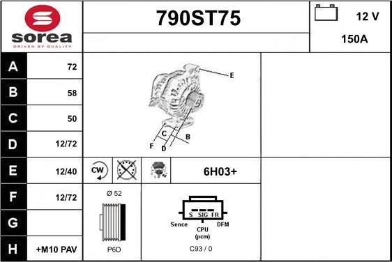 STARTCAR 790ST75 - Alternateur cwaw.fr