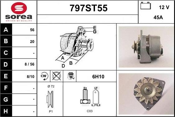 STARTCAR 797ST55 - Alternateur cwaw.fr