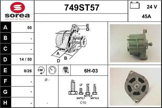 STARTCAR 749ST57 - Alternateur cwaw.fr