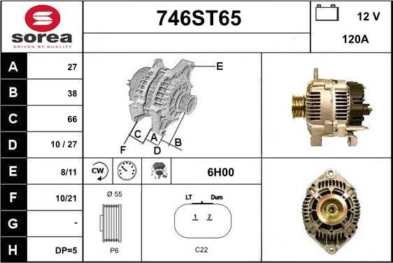 STARTCAR 746ST65 - Alternateur cwaw.fr