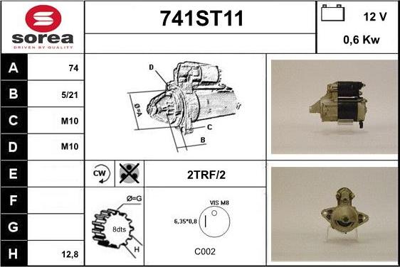 STARTCAR 741ST11 - Démarreur cwaw.fr