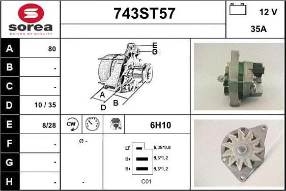 STARTCAR 743ST57 - Alternateur cwaw.fr