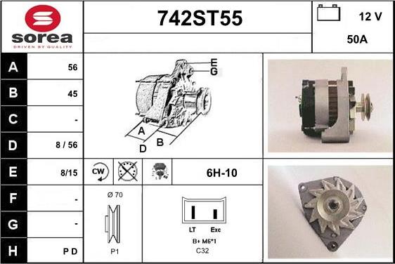 STARTCAR 742ST55 - Alternateur cwaw.fr