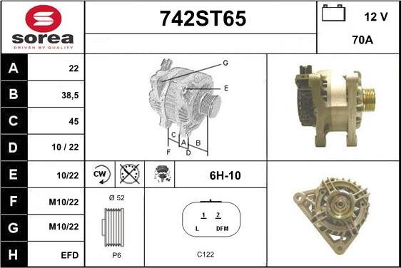 STARTCAR 742ST65 - Alternateur cwaw.fr