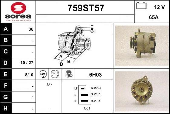 STARTCAR 759ST57 - Alternateur cwaw.fr