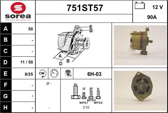 STARTCAR 751ST57 - Alternateur cwaw.fr