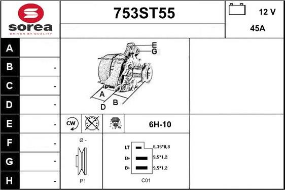 STARTCAR 753ST55 - Alternateur cwaw.fr