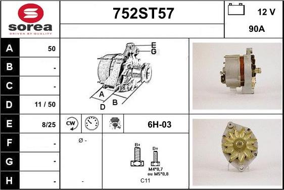 STARTCAR 752ST57 - Alternateur cwaw.fr