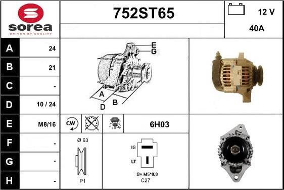 STARTCAR 752ST65 - Alternateur cwaw.fr