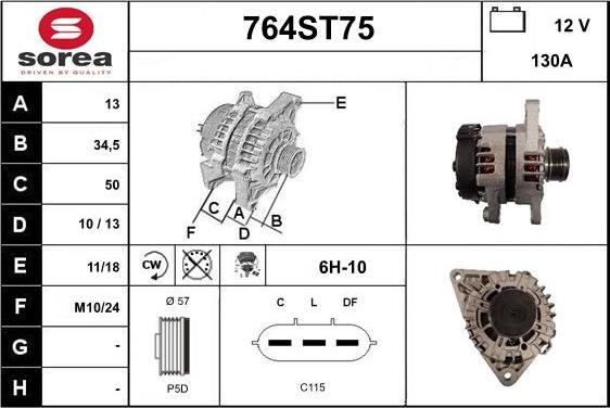 STARTCAR 764ST75 - Alternateur cwaw.fr