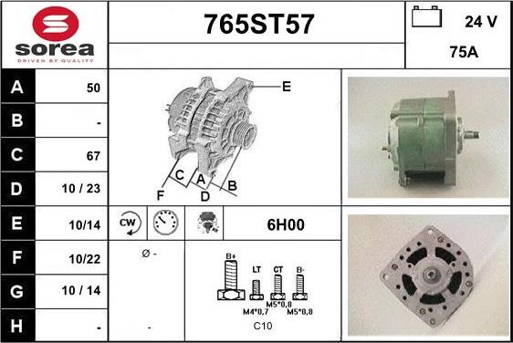 STARTCAR 765ST57 - Alternateur cwaw.fr