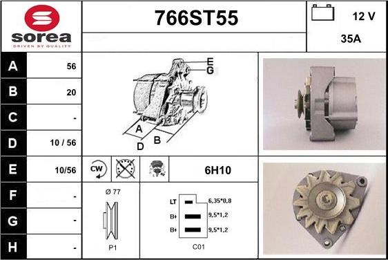 STARTCAR 766ST55 - Alternateur cwaw.fr