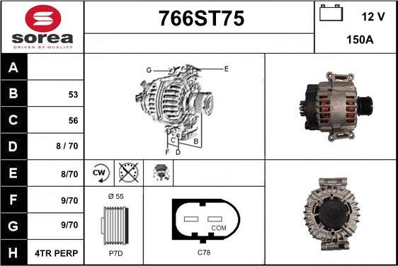 STARTCAR 766ST75 - Alternateur cwaw.fr