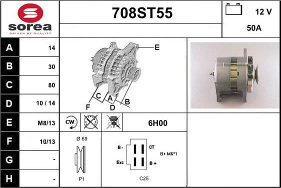 STARTCAR 708ST55 - Alternateur cwaw.fr