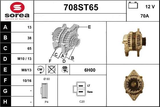 STARTCAR 708ST65 - Alternateur cwaw.fr