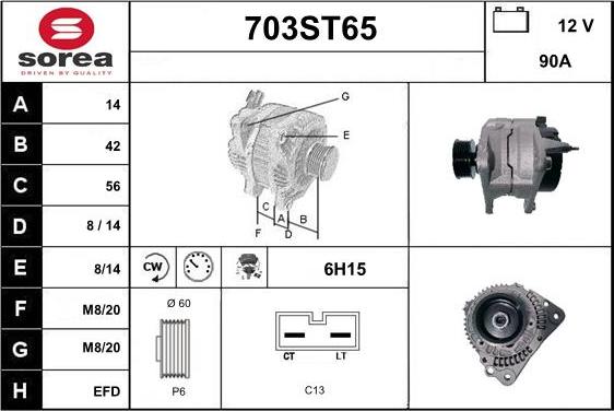 STARTCAR 703ST65 - Alternateur cwaw.fr