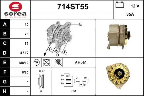 STARTCAR 714ST55 - Alternateur cwaw.fr