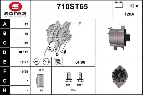 STARTCAR 710ST65 - Alternateur cwaw.fr