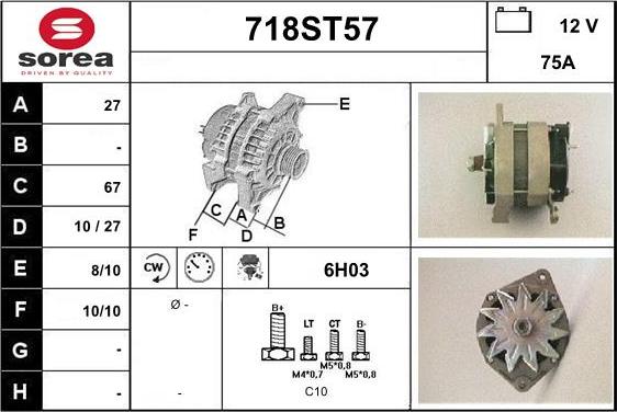 STARTCAR 718ST57 - Alternateur cwaw.fr