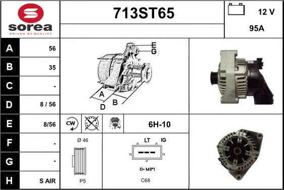 STARTCAR 713ST65 - Alternateur cwaw.fr