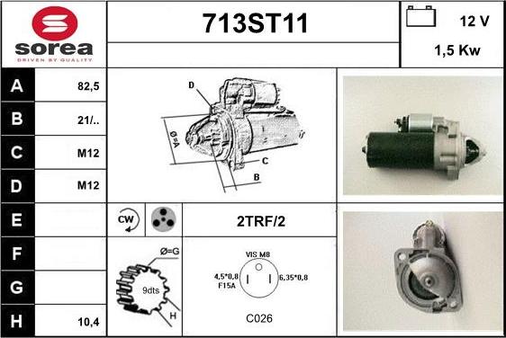 STARTCAR 713ST11 - Démarreur cwaw.fr