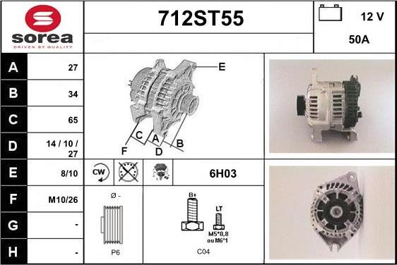 STARTCAR 712ST55 - Alternateur cwaw.fr