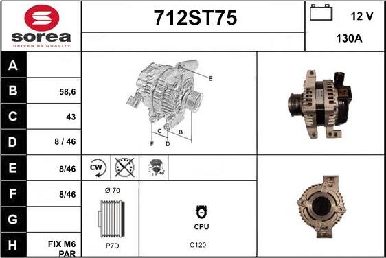 STARTCAR 712ST75 - Alternateur cwaw.fr