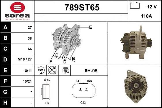 STARTCAR 789ST65 - Alternateur cwaw.fr