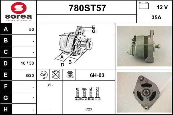 STARTCAR 780ST57 - Alternateur cwaw.fr