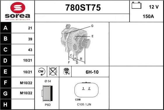 STARTCAR 780ST75 - Alternateur cwaw.fr