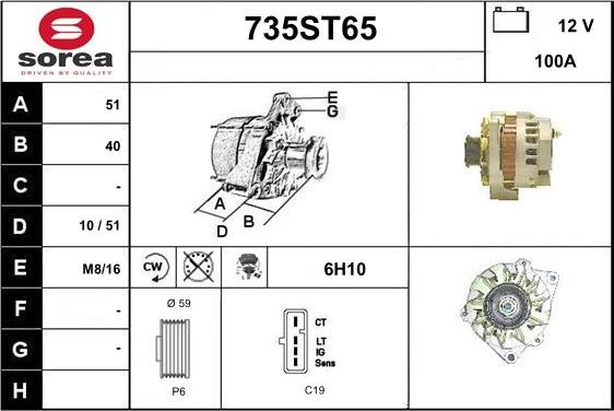 STARTCAR 735ST65 - Alternateur cwaw.fr