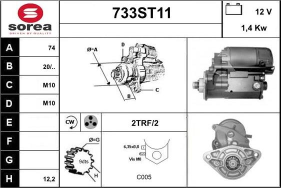 STARTCAR 733ST11 - Démarreur cwaw.fr