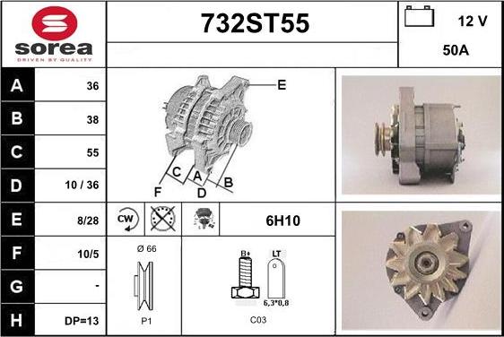 STARTCAR 732ST55 - Alternateur cwaw.fr