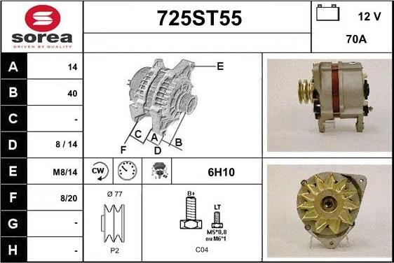 STARTCAR 725ST55 - Alternateur cwaw.fr