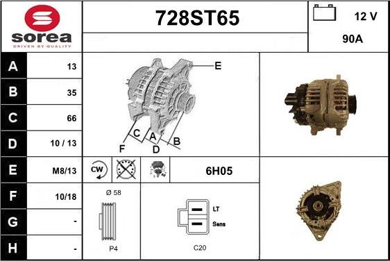 STARTCAR 728ST65 - Alternateur cwaw.fr