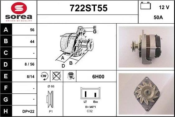 STARTCAR 722ST55 - Alternateur cwaw.fr