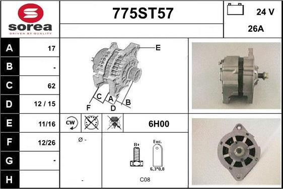 STARTCAR 775ST57 - Alternateur cwaw.fr