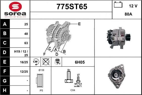 STARTCAR 775ST65 - Alternateur cwaw.fr