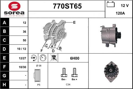 STARTCAR 770ST65 - Alternateur cwaw.fr